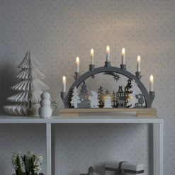 Vandrer i Skoven LED-adventsstage med dyr, træ