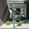 Vejlampe Box II, 90 cm høj, sølv/klar, glas, IP44