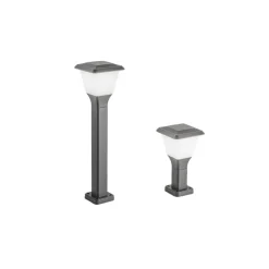 Vejlampe Lena, 60 cm, mørkegrå, metal, E27, IP65