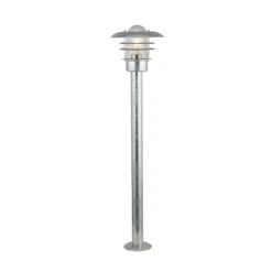 Vejlampe X Conrad, sølv, IP44, højde 51 cm, stål