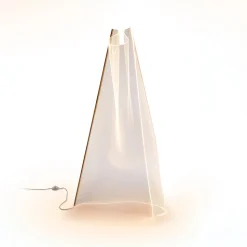 Velos LED-gulvlampe, organisk form, rosaguld