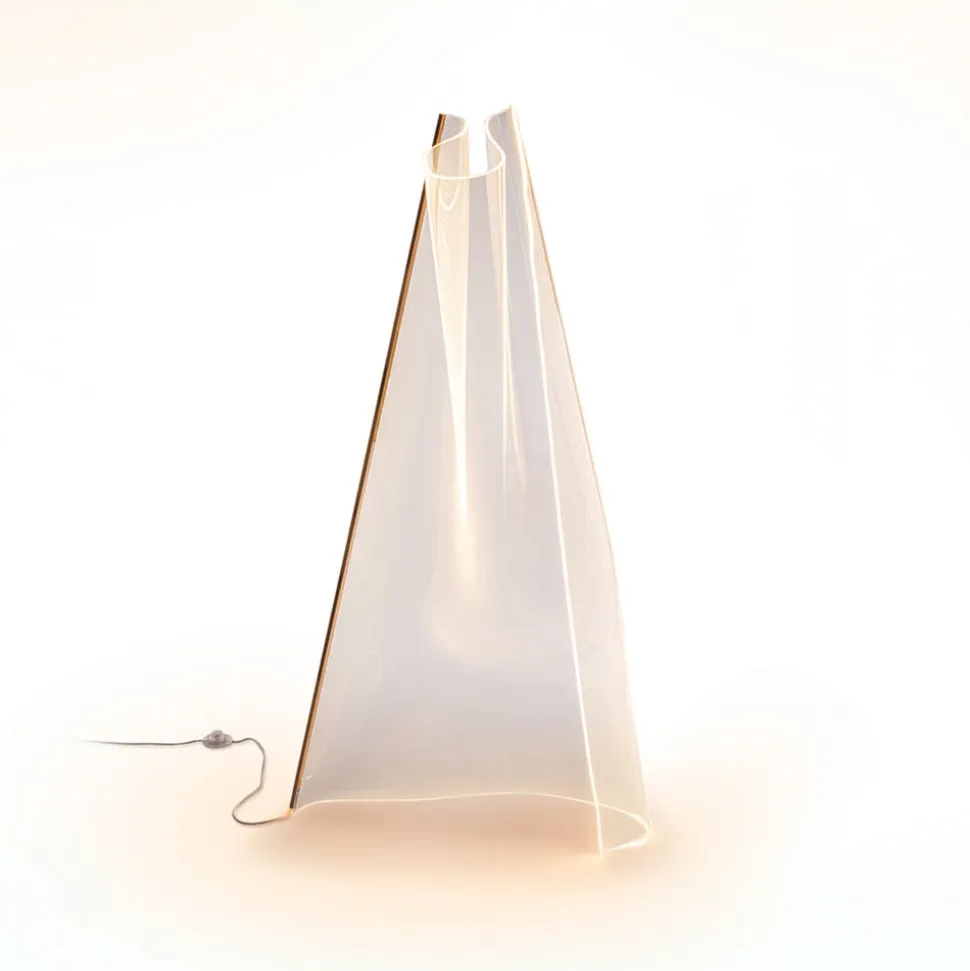 Velos LED-gulvlampe, organisk form, rosaguld