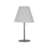 Venice I LED-bordlampe, IP44, hvid/sølv