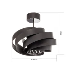 Vento loftlampe, sort, Ø 40 cm, metal, E27