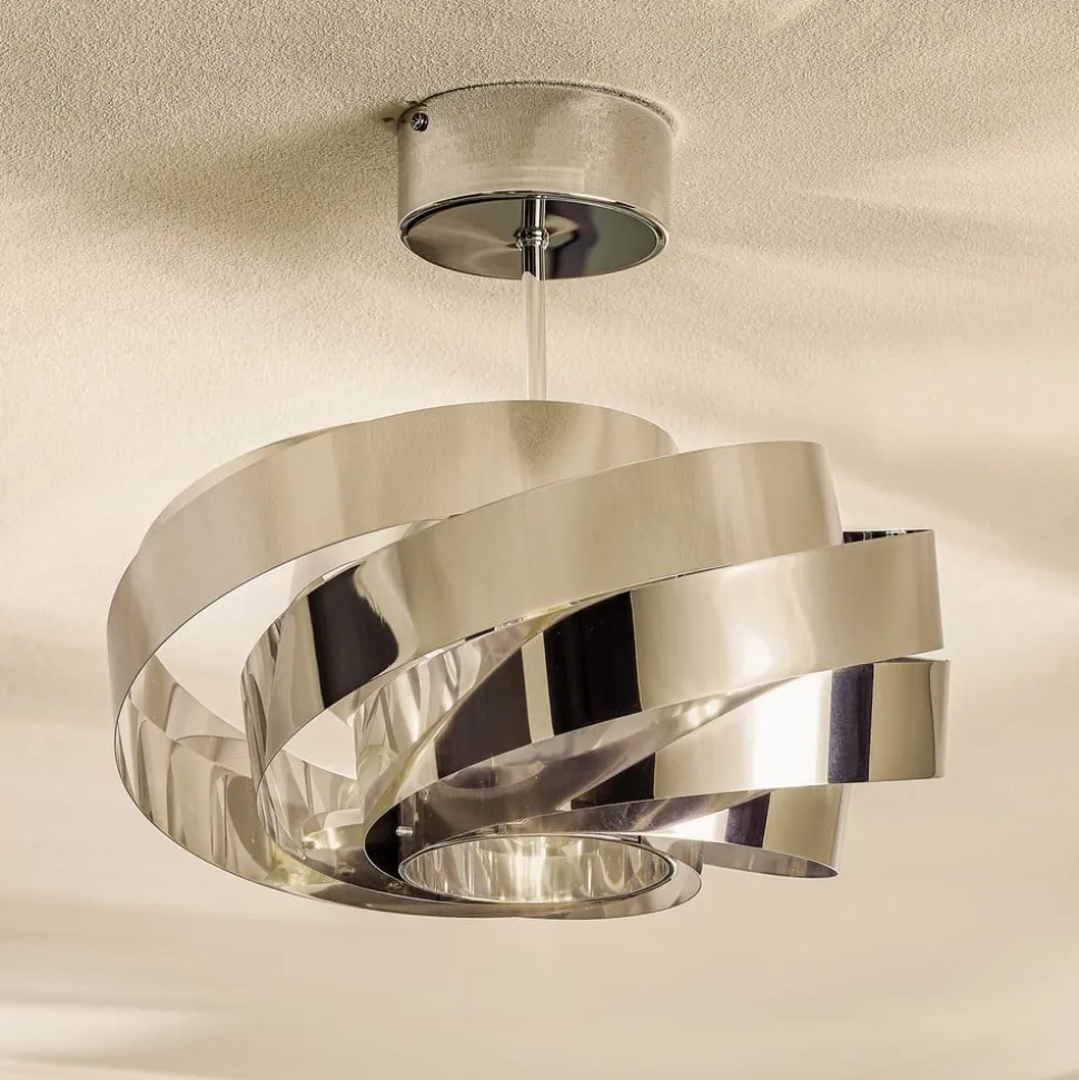 Vento loftslampe, krom nikkelfarvet, Ø 40 cm, metal