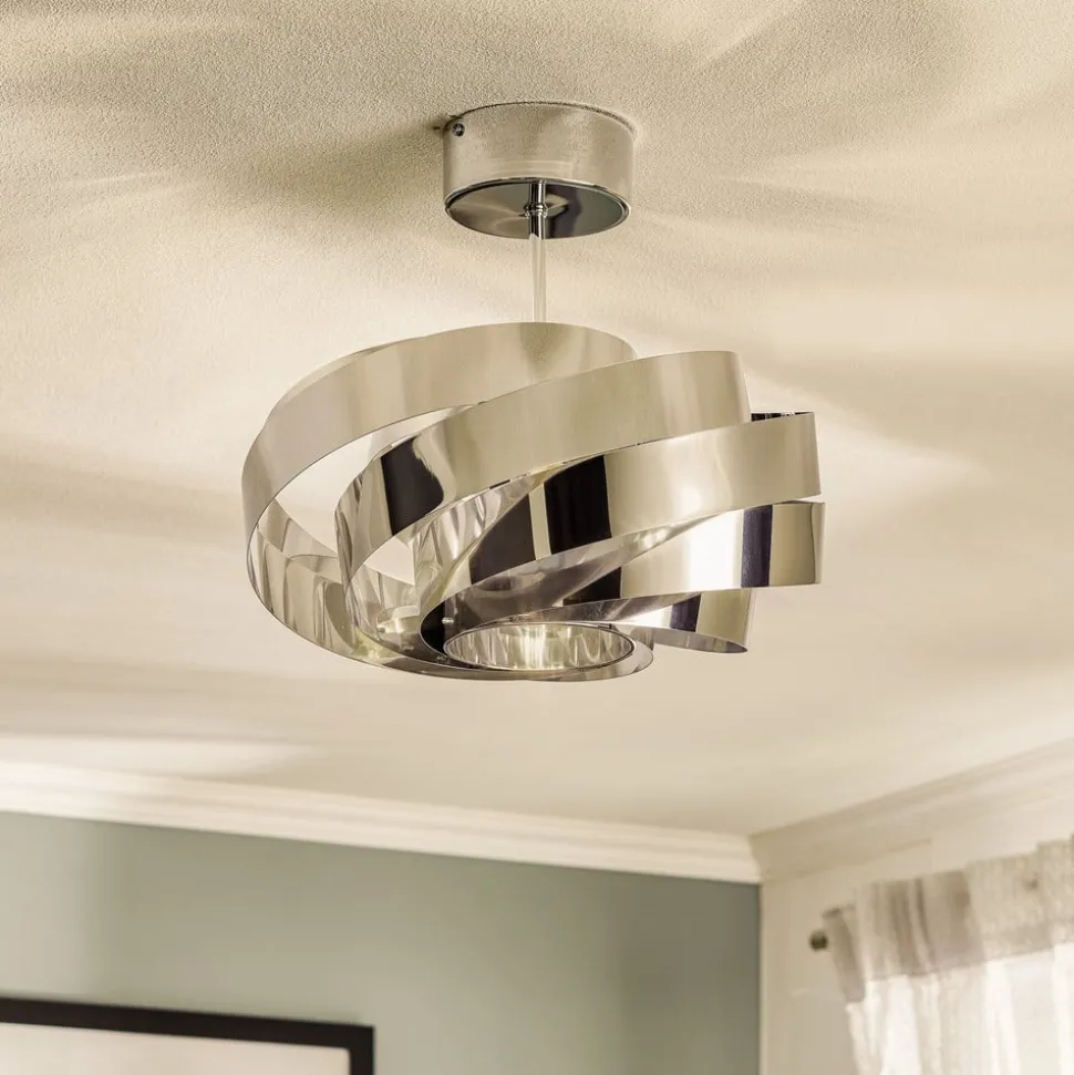 Vento loftslampe, krom nikkelfarvet, Ø 40 cm, metal