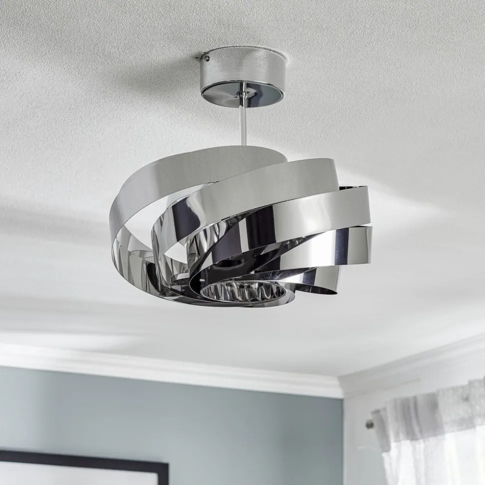 Vento loftslampe, krom nikkelfarvet, Ø 40 cm, metal