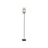 Ventotto gulvlampe, sort/røget, højde 165 cm, metal/glas