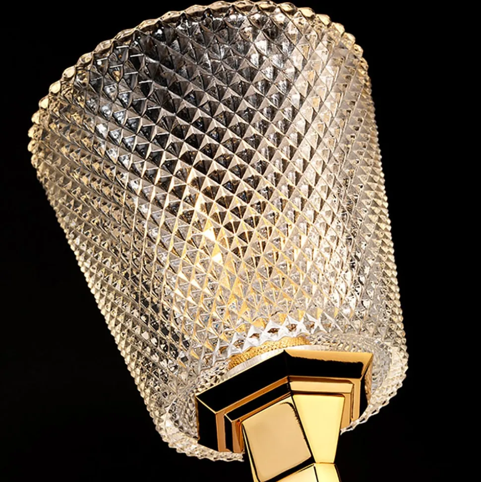 Verity LED-væglampe, IP44, poleret guld