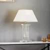 Veronique bordlampe, bred fod, creme/guld