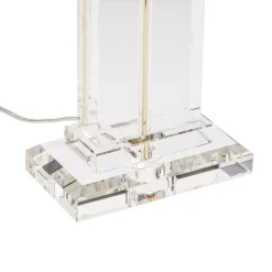 Veronique bordlampe, bred fod, creme/guld