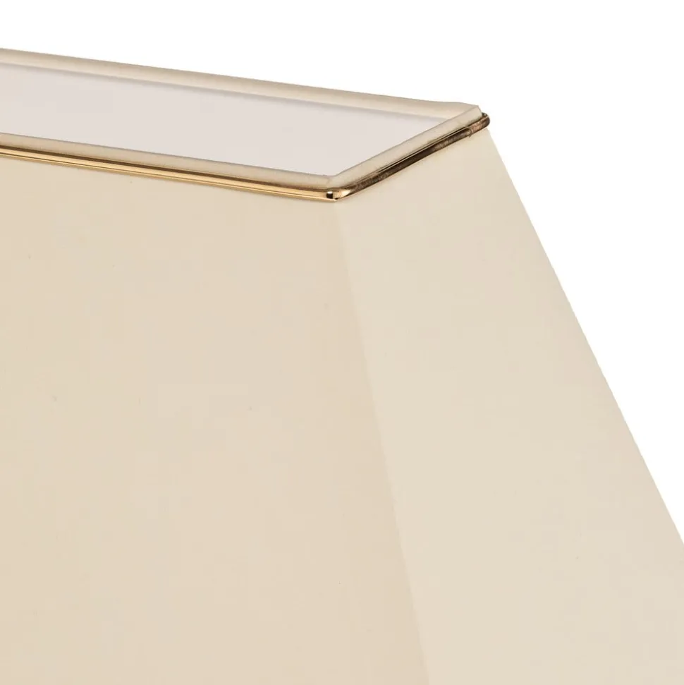 Veronique bordlampe, bred fod, creme/guld