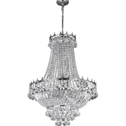 Versailles krystal-lysekrone, krom, 55 cm