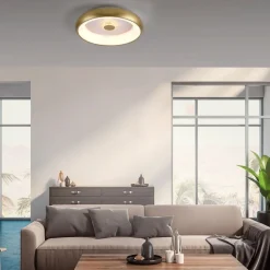 Vertigo LED-loftslampe, CCT, Ø 46,5 cm, messing