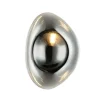Væglampe 22048, kromfarvet, glas, højde 27,5 cm, E14