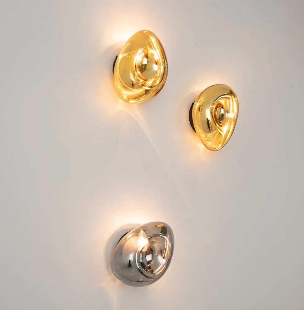 Væglampe 22048, kromfarvet, glas, højde 27,5 cm, E14