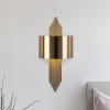 Væglampe 619-A, antik guldfarve, metal, højde 75 cm