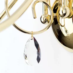 Væglampe Alessia 2 lyskilder krystalglas guld