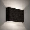Væglampe Amarela B, sort melange, tekstil, G9