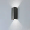 Væglampe Bergen, mørkegrå, metal, 23 cm høj, GU10