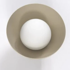 Væglampe Bibi K1, beige, stål/glas, Ø 18 cm