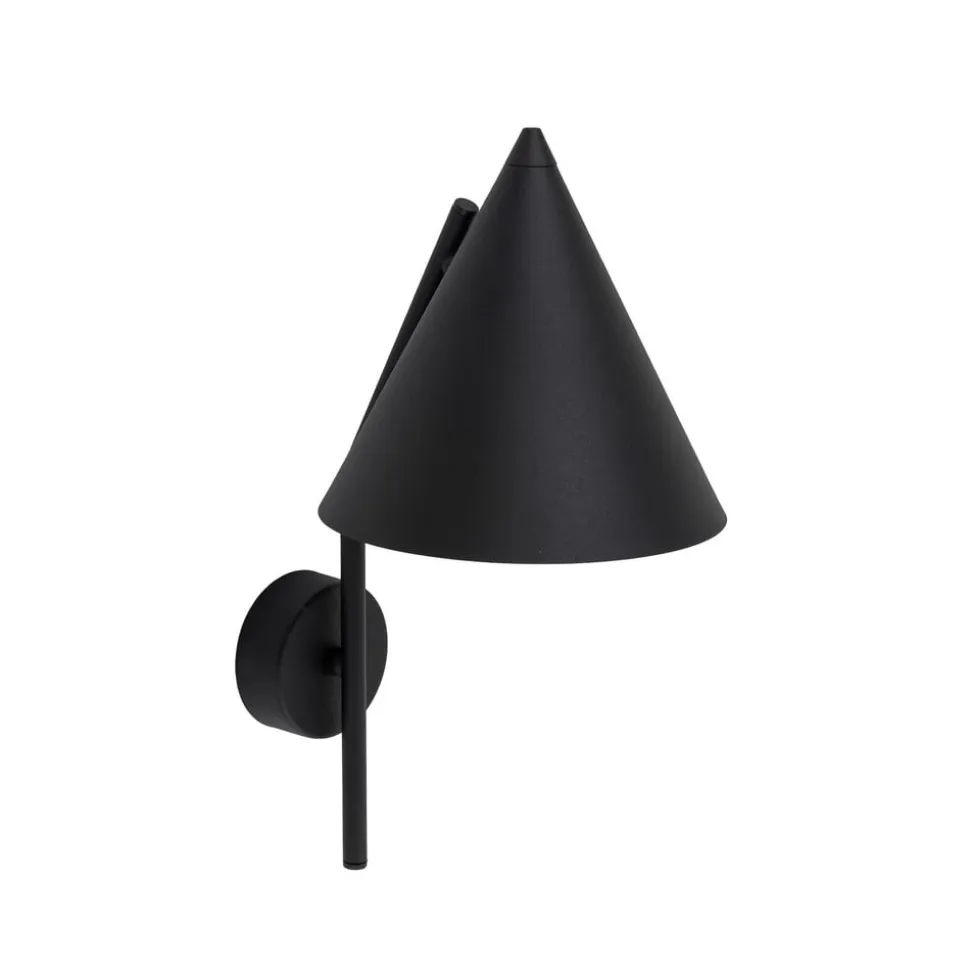 Væglampe Cono, 1 lyskilde, sort, E27