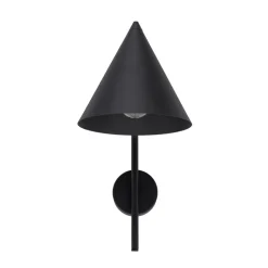 Væglampe Cono, 1 lyskilde, sort, E27