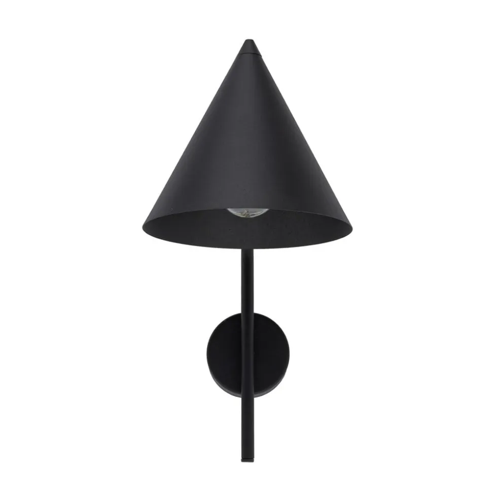 Væglampe Cono, 1 lyskilde, sort, E27