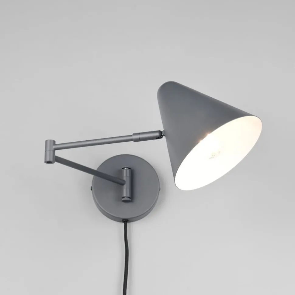 Væglampe Cosima, antracit, udhæng 54 cm, metal