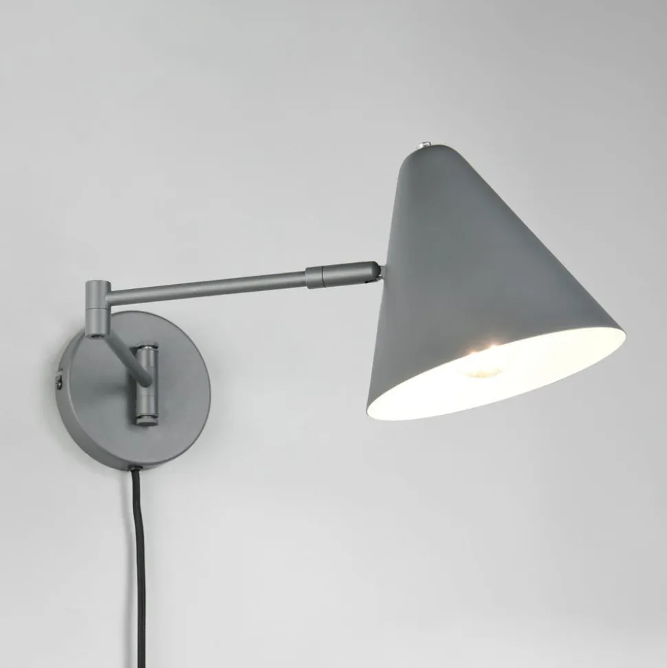 Væglampe Cosima, antracit, udhæng 54 cm, metal