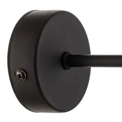 Væglampe Cubus, sort/røggrå, glas, 30 cm høj, E27