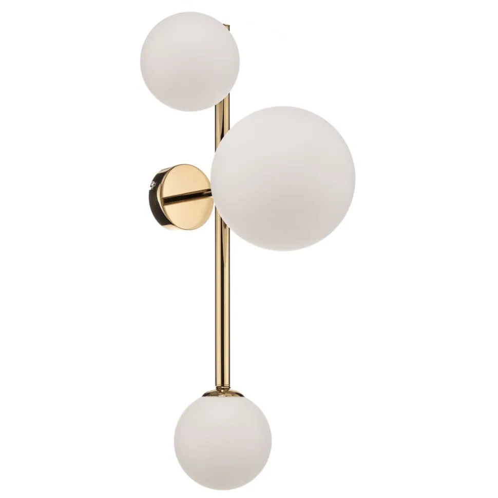 Væglampe Dione, 3 lyskilder, guld