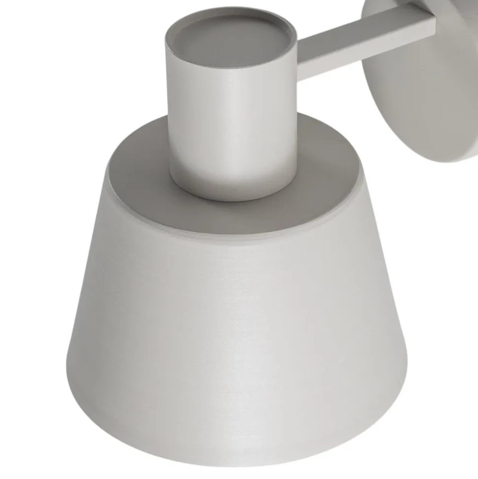 Væglampe Dunka, taupe, 1 lyskilde, stål, E27, højde 17 cm