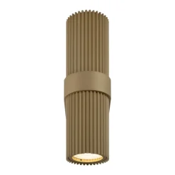Væglampe DYNAMICS, guldfarvet, højde 23 cm, metal op/ned