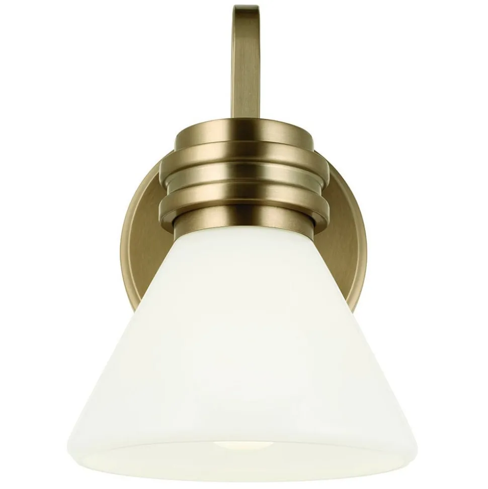 Væglampe Farum 1, bronzefarvet, stål, glas, G9