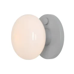 Væglampe Flo, grå, Ø 19 cm, glas