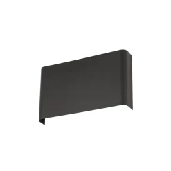 Væglampe Haga, mørkegrå, metal, 25 cm bred, G9