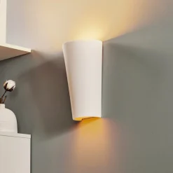 Væglampe Ice up and down i keramik i hvid