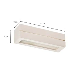 Væglampe Keramik Top, hvid, 32 x 9 cm