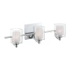 Væglampe Kolt IP44 med dobbelt glasskærm, tre lamper