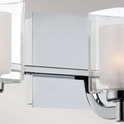 Væglampe Kolt IP44 med dobbelt glasskærm, tre lamper