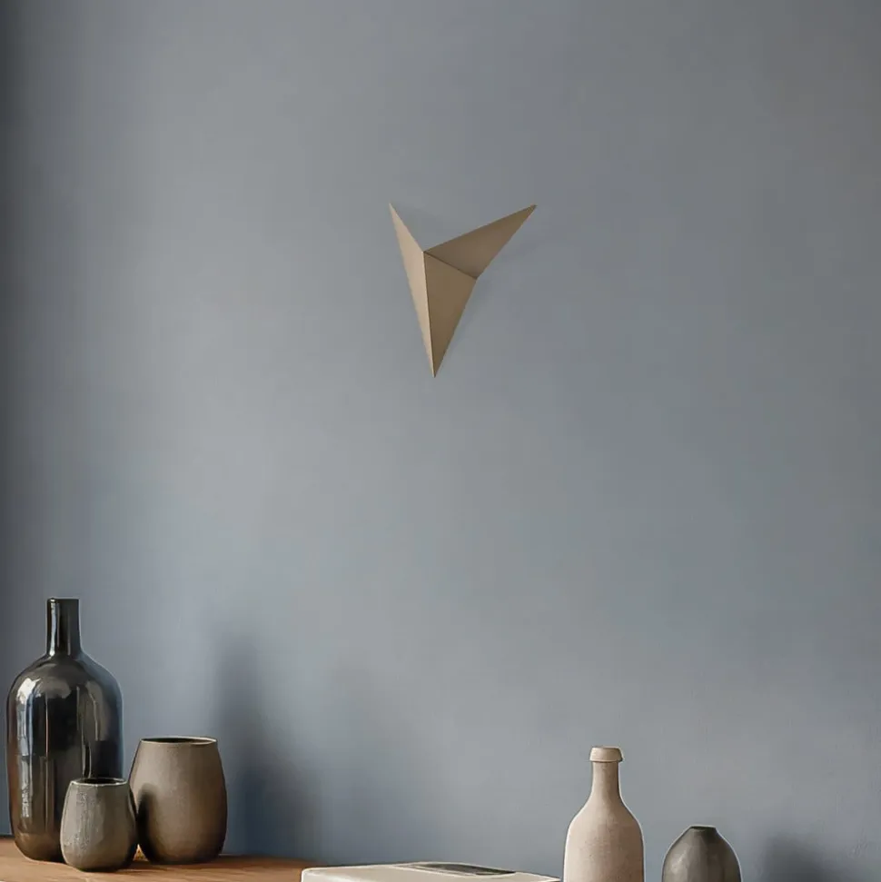 Væglampe Kus, guld, metal, højde 34 cm, G9