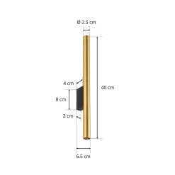 Væglampe Laser, messing