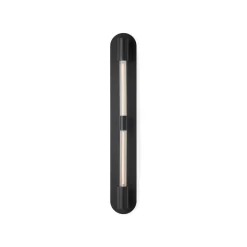 Væglampe Liberty Double, sort, 2 lyskilder, højde 83 cm