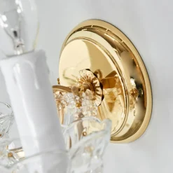 Væglampe Marie Claire, krystalglas, 2 lyskilder