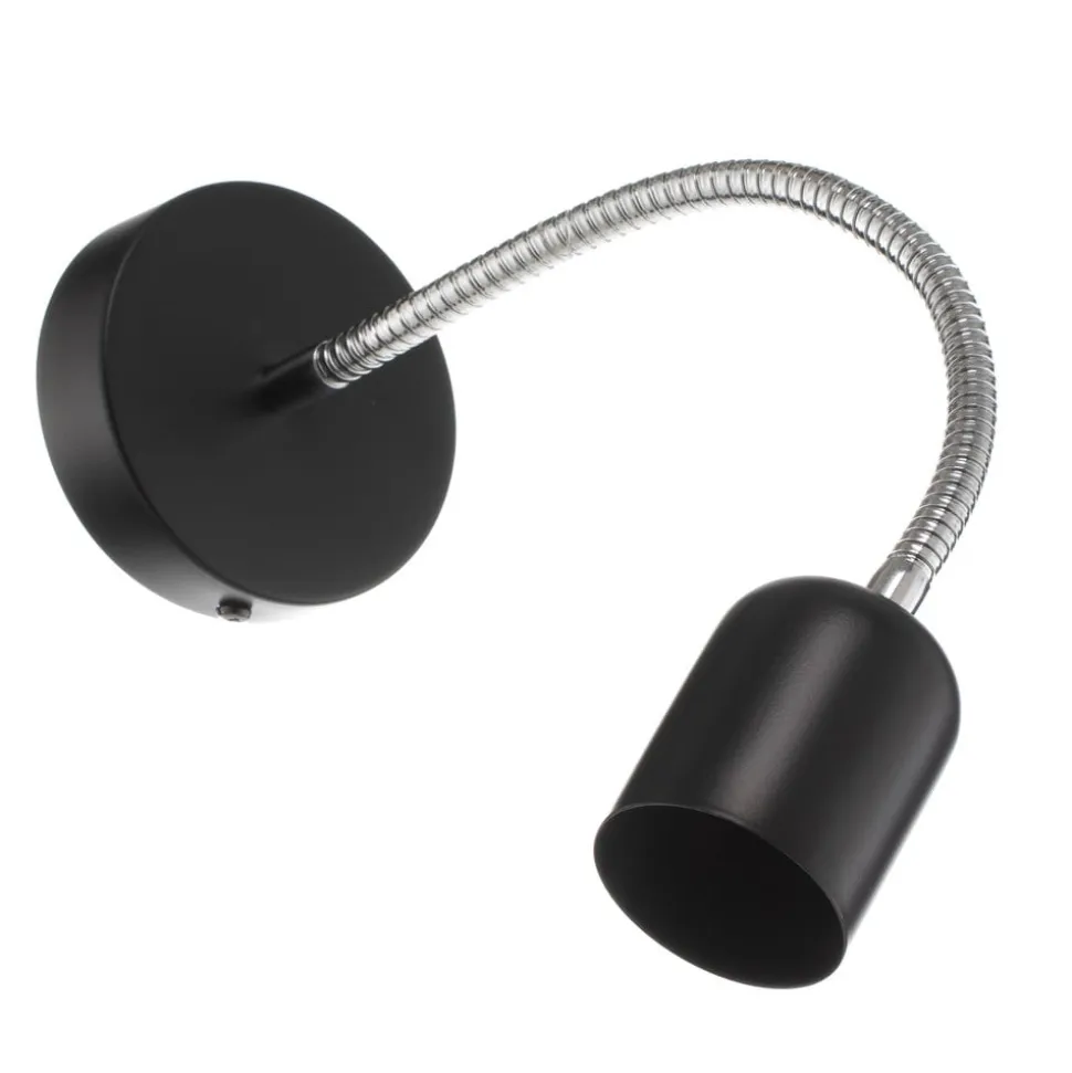 Væglampe Maxi med fleksibel arm, sort