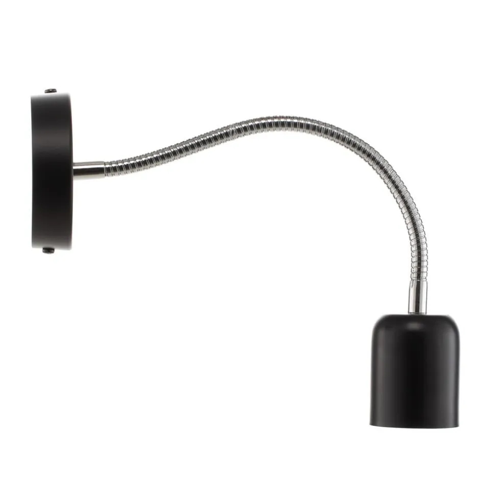 Væglampe Maxi med fleksibel arm, sort