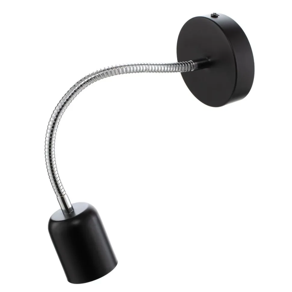 Væglampe Maxi med fleksibel arm, sort