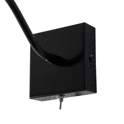 Væglampe Ojos, sort, læselampe, justerbar, 33 cm, G9