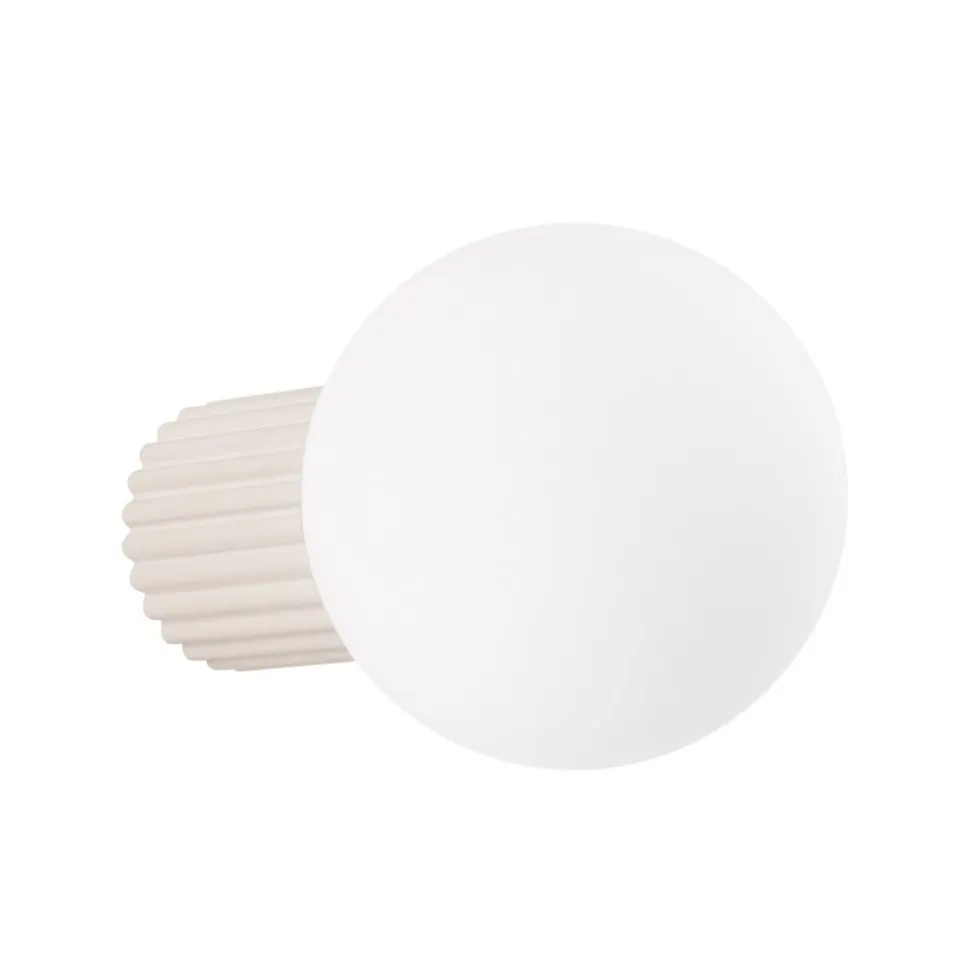 Væglampe ORBI, beige, glas/metal, Ø 12 cm, IP44, G9